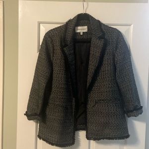 Cupcakes and cashmere Gregory tweed blazer with three quarter length sleeves